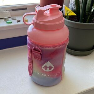 HydroJug Pink Bottle with Colorful Sleeve